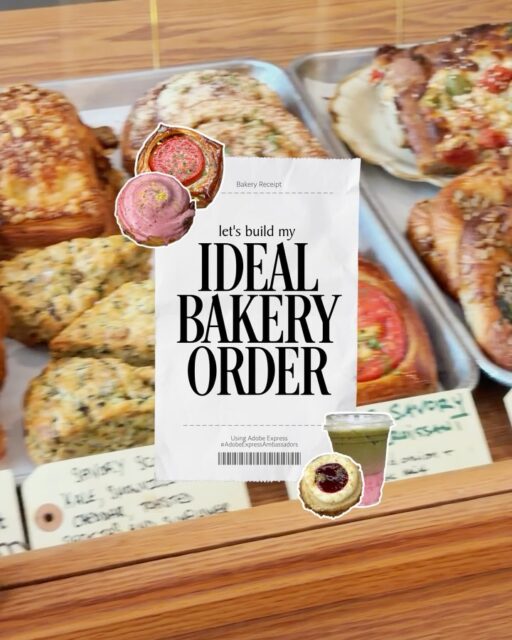 My ideal bakery order is heavy on the pastry with a good mix of sweet and savory. 🤌🏻 Swipe through to build and steal mine as inspo for your next trip!

Then head to adobe.ly/ExpressJuly26 or download the @adobeexpress mobile app to make your own with some fun little animations like I did! ❤️

#Ad #AdobeExpressAmbassadors #HowToAdobeExpress #bakerylover #pastries